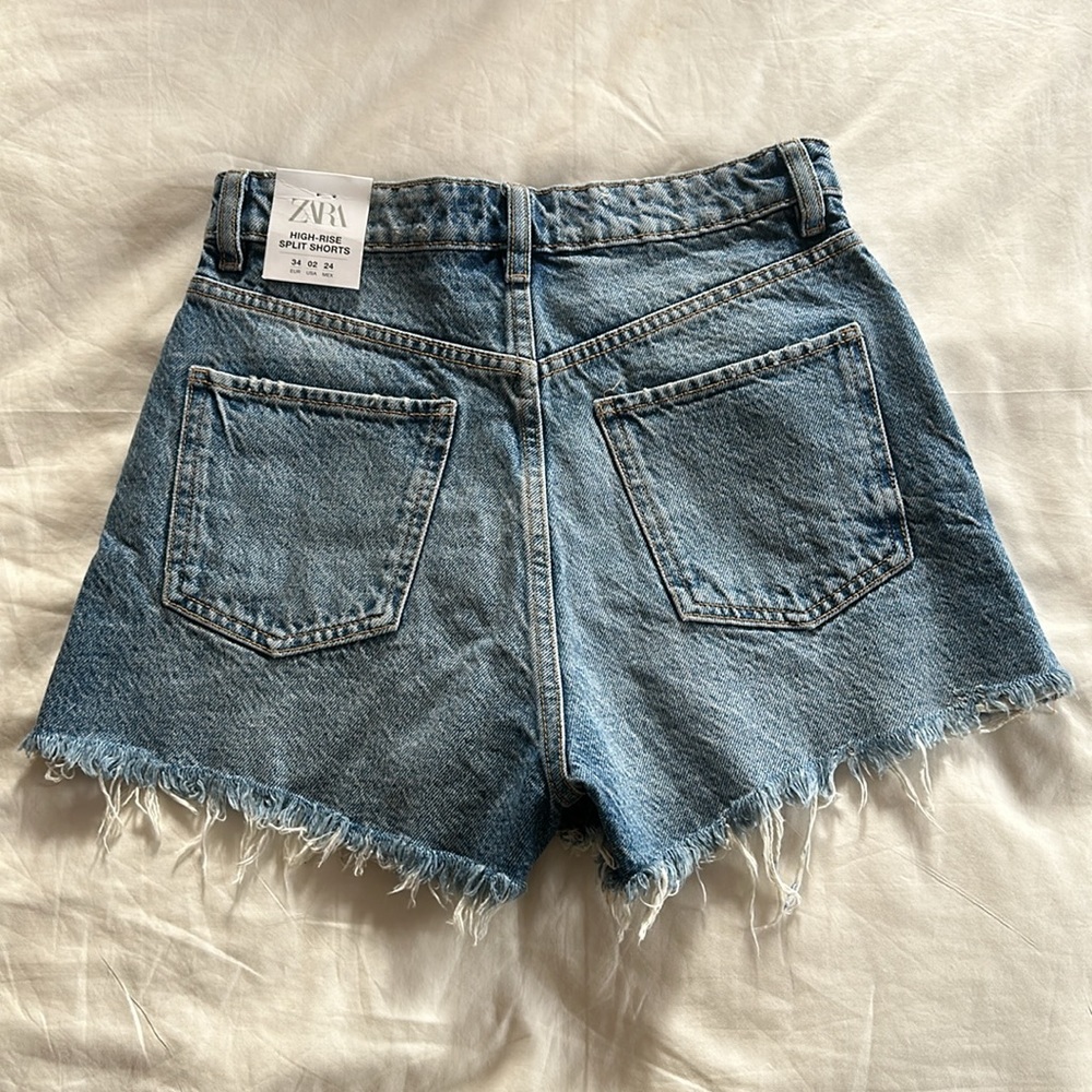 NWT - Zara High Rise split shorts - Picture 2 of 5